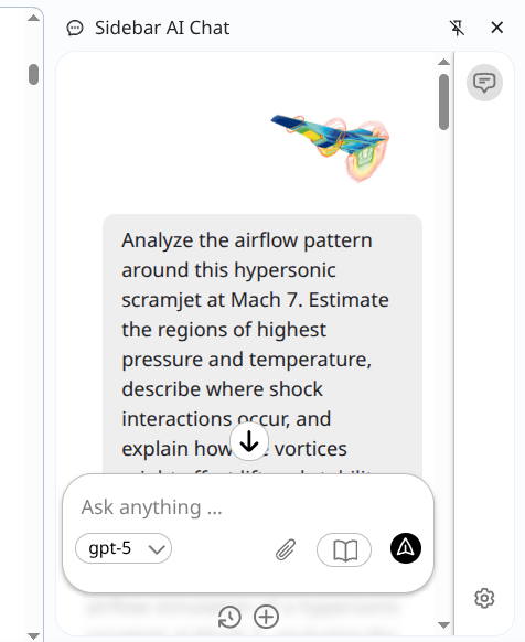 Product preview of Sidebar AI Chat in the browser side panel